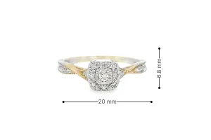 10K Gold 0.15 CTW Diamond Ladies Ring