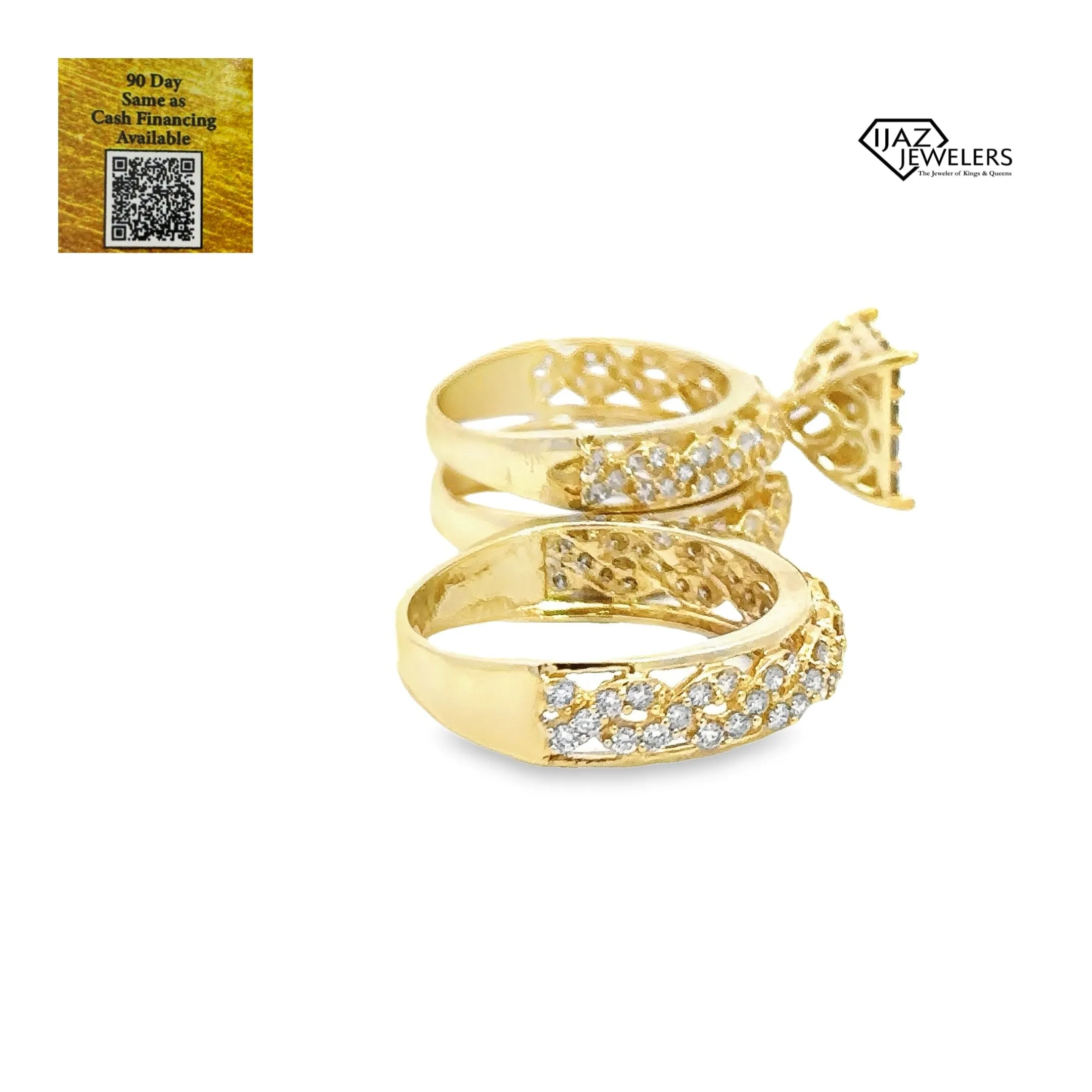 10K Gold 2.61 CTW Diamond Trio Wedding Set