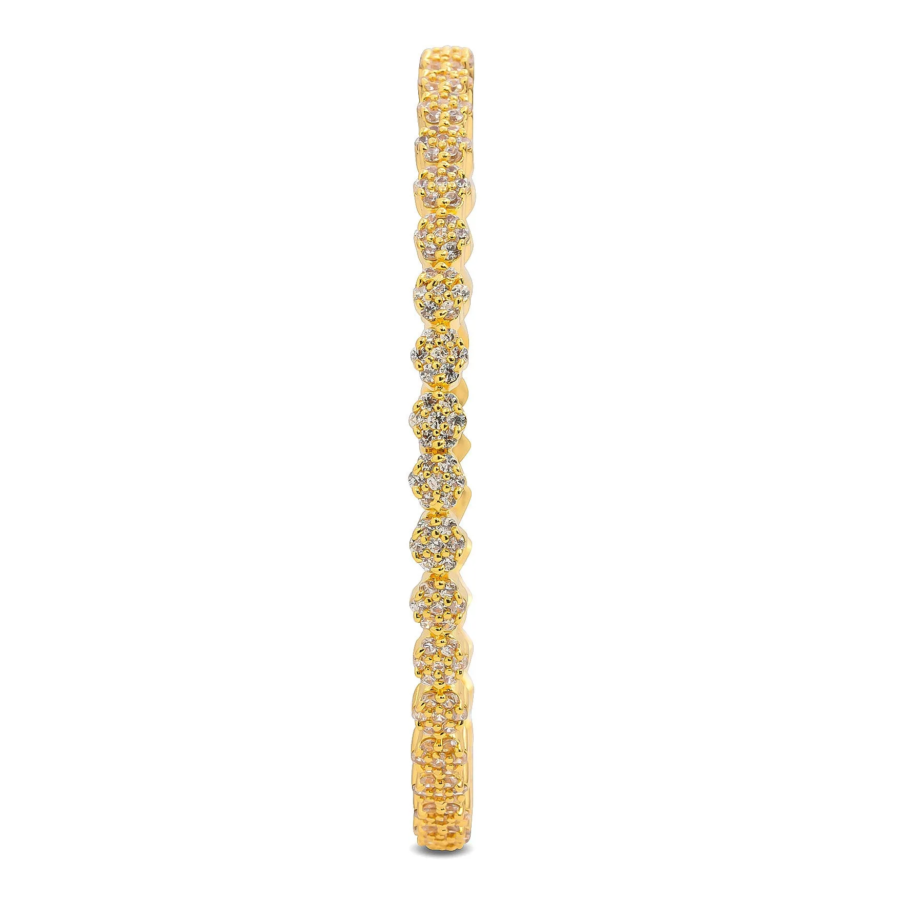 24ct Heavy Gold Plated Stone Bangle PSB16W-052