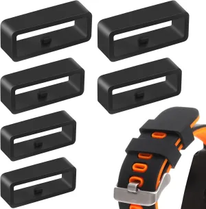 6Pcs Watch Band Loop, Silicone Watch Band Retainer Replacement Watch Band Loop Black Watch Band Keepers Watch Strap Holder Fastener Rings for 18mm/20mm/22mm Watch Band, 591537_1_LdwPuV0gf