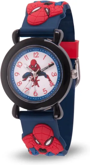 Accutime Kids Marvel Avengers Captain America Spiderman Guardians of The Galaxy Analog Quartz Superhero Time Teacher Watch for Boys, Girls, Toddlers with Hour Minute Markers to Learn How to Read Time