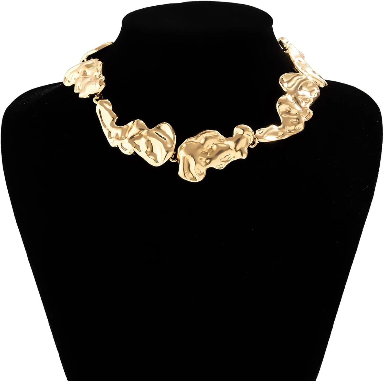 Aonklot Chunky Gold Necklace Statement Necklace for Women Gold Choker Necklace Cuban Link Necklace Snake Chain Trendy Necklace for Women 2025