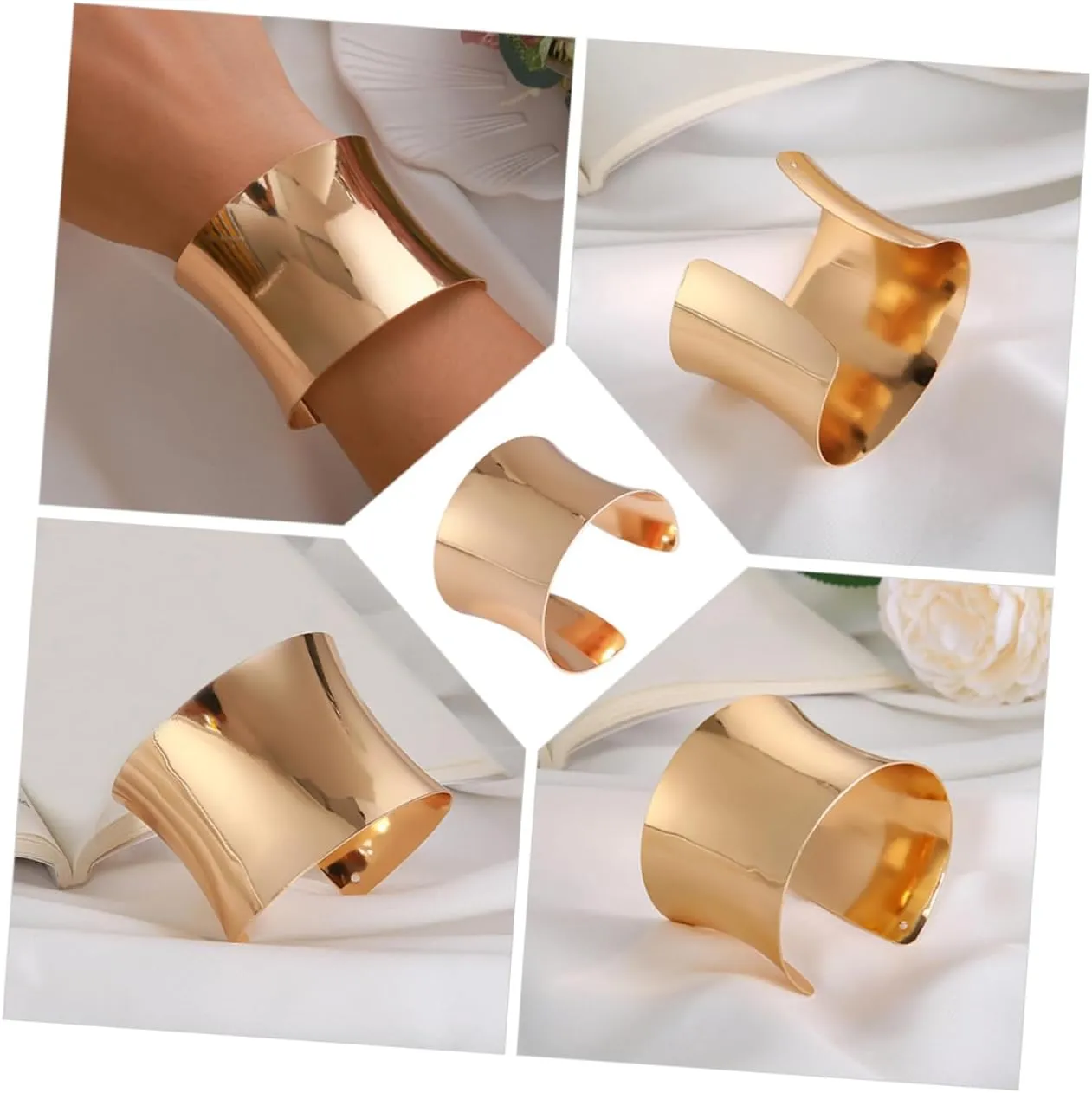 BESPORTBLE Bracelet Chunky Jewelry for Women Hand Open Cuff Bangle Open Bangle Punk Style Armlet Bangles Wide