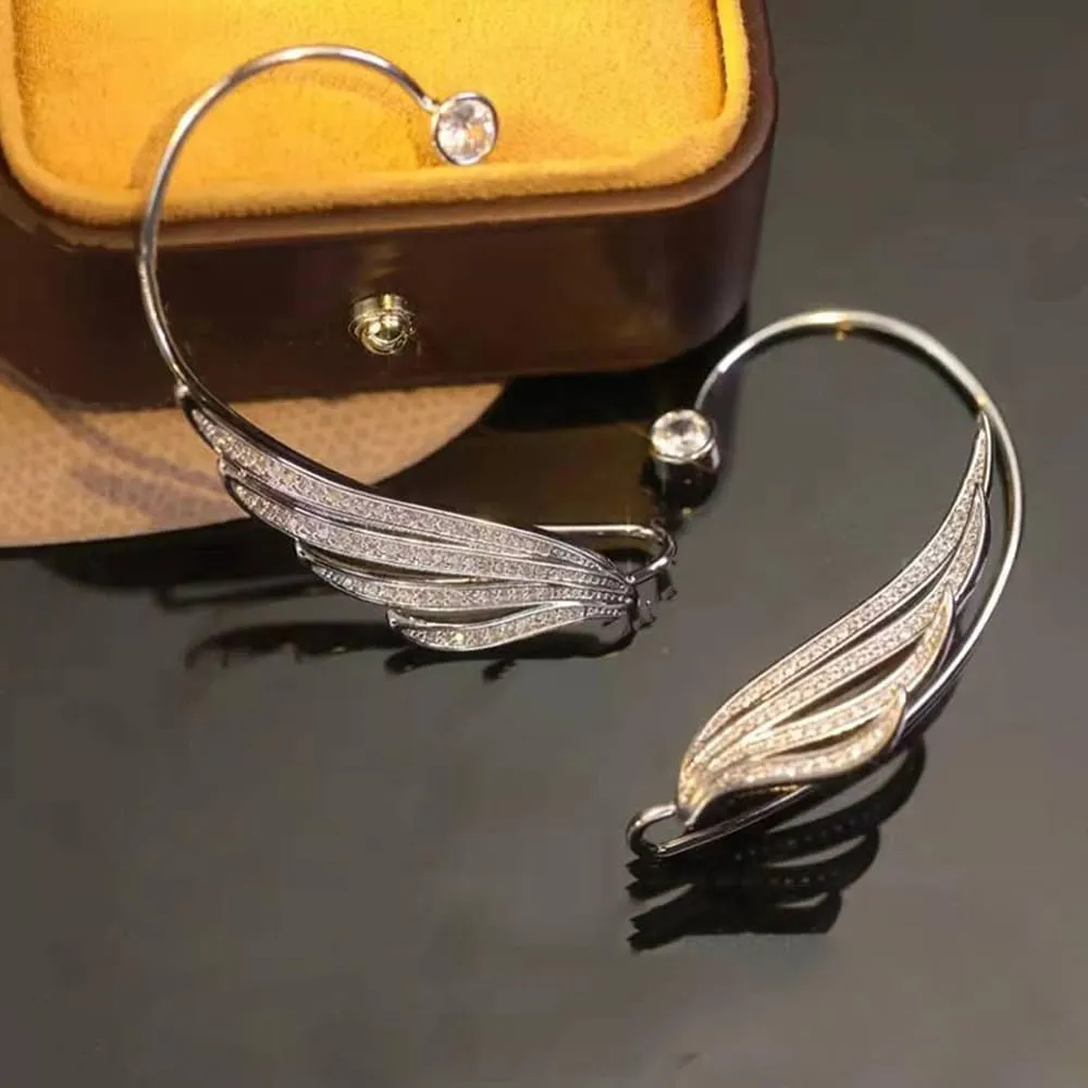 Ear Cuffs for Women, Non-piercing Ear Bone Clips Wrap Around Dangle Tassel Women's Pair Clip-On Earrings Hook Cuff Climber Wrap Around Earrings for Women