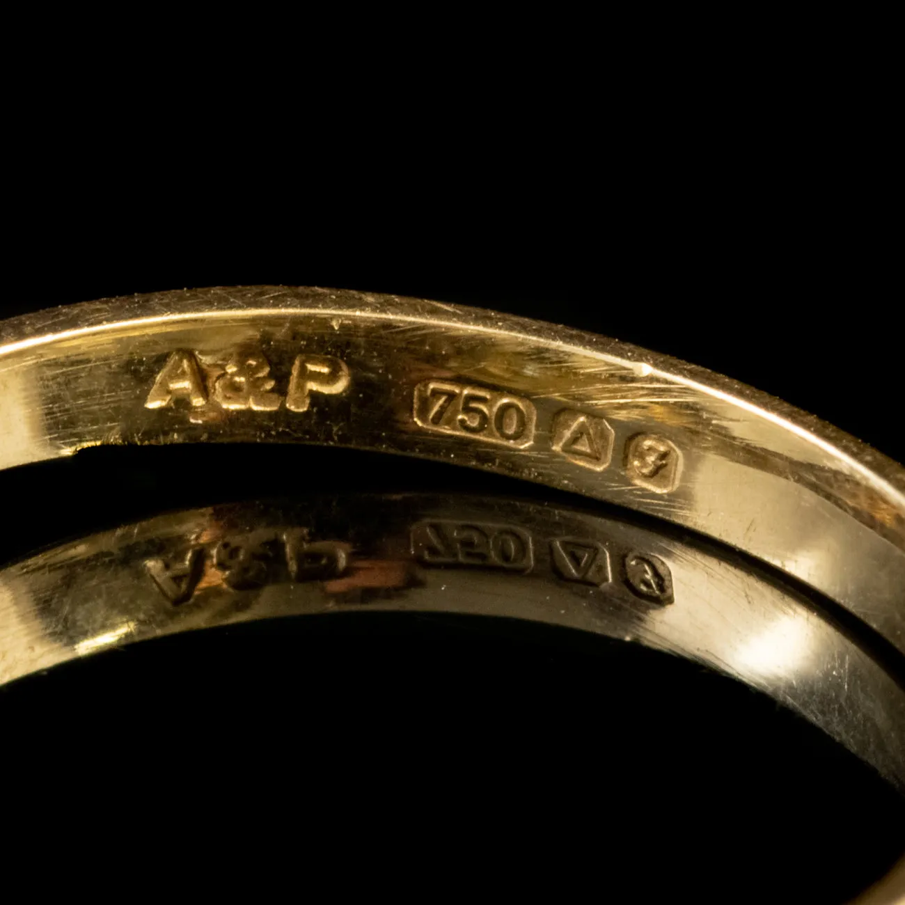 Edwardian Style Brilliant Cut Double Diamond Twist Ring 18Ct Gold Dated 1980