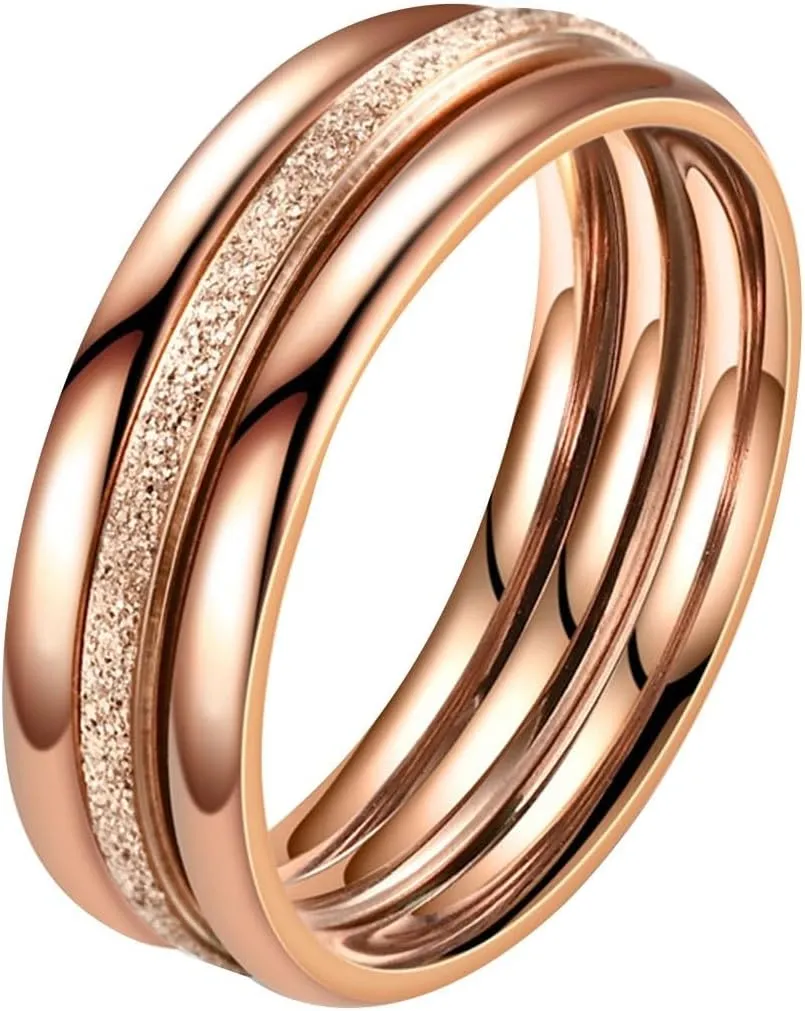 Engagement and Wedding Bands Sets for Women,Dainty Gold Plated Stacking Rings Pack Minimalist Anniversary Jewelry Accessory