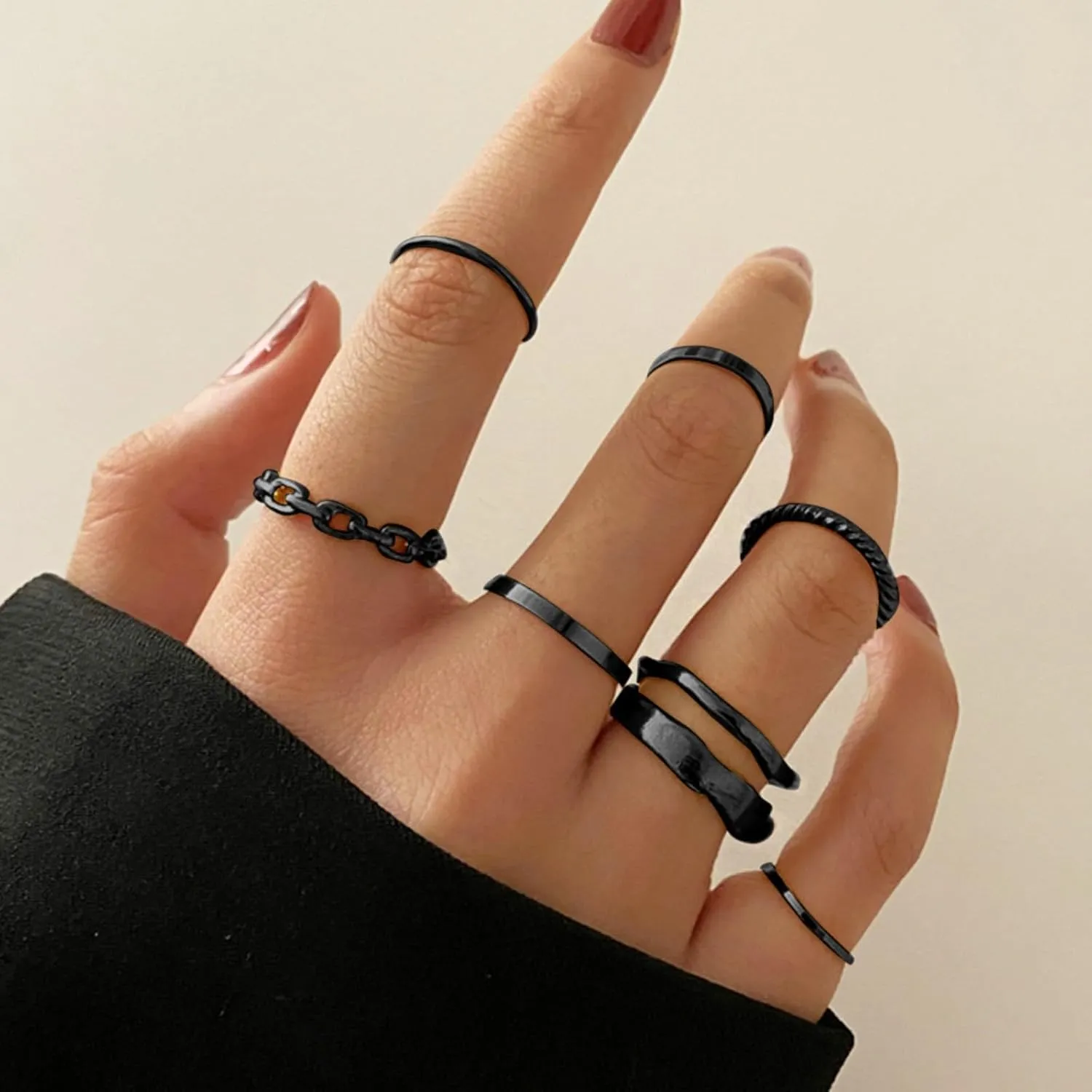 Gold Knuckle Rings Set for Women,Simple Smooth Finger Stackable Rings Set Vintage Joint Finger Rings Vintage Midi Rings Festival Jewelry