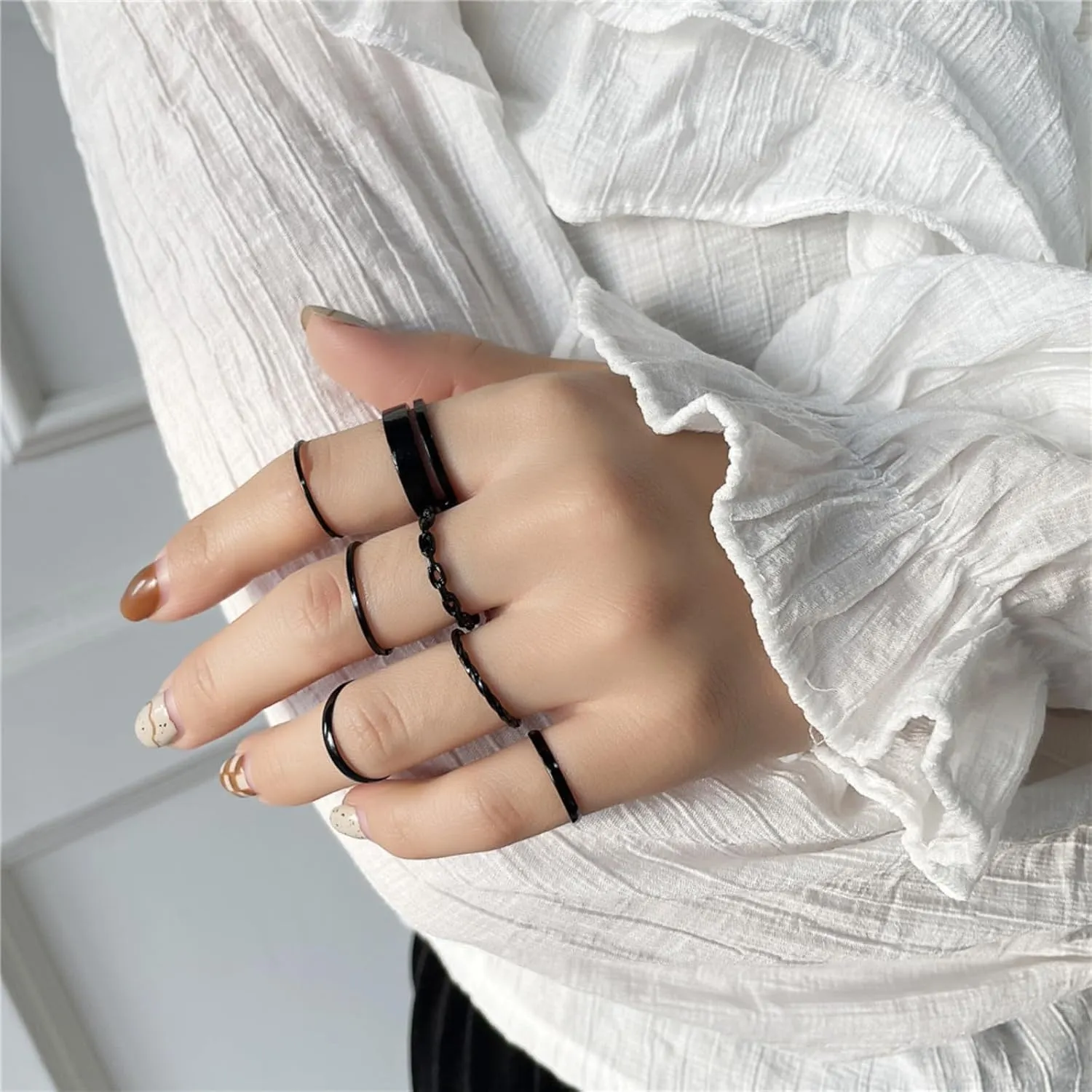 Gold Knuckle Rings Set for Women,Simple Smooth Finger Stackable Rings Set Vintage Joint Finger Rings Vintage Midi Rings Festival Jewelry