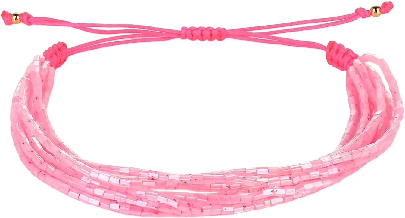 KELITCH Women Friendship Bracelets Adjustable Strands Bracelets Stackable Miyuki Beaded Bracelets