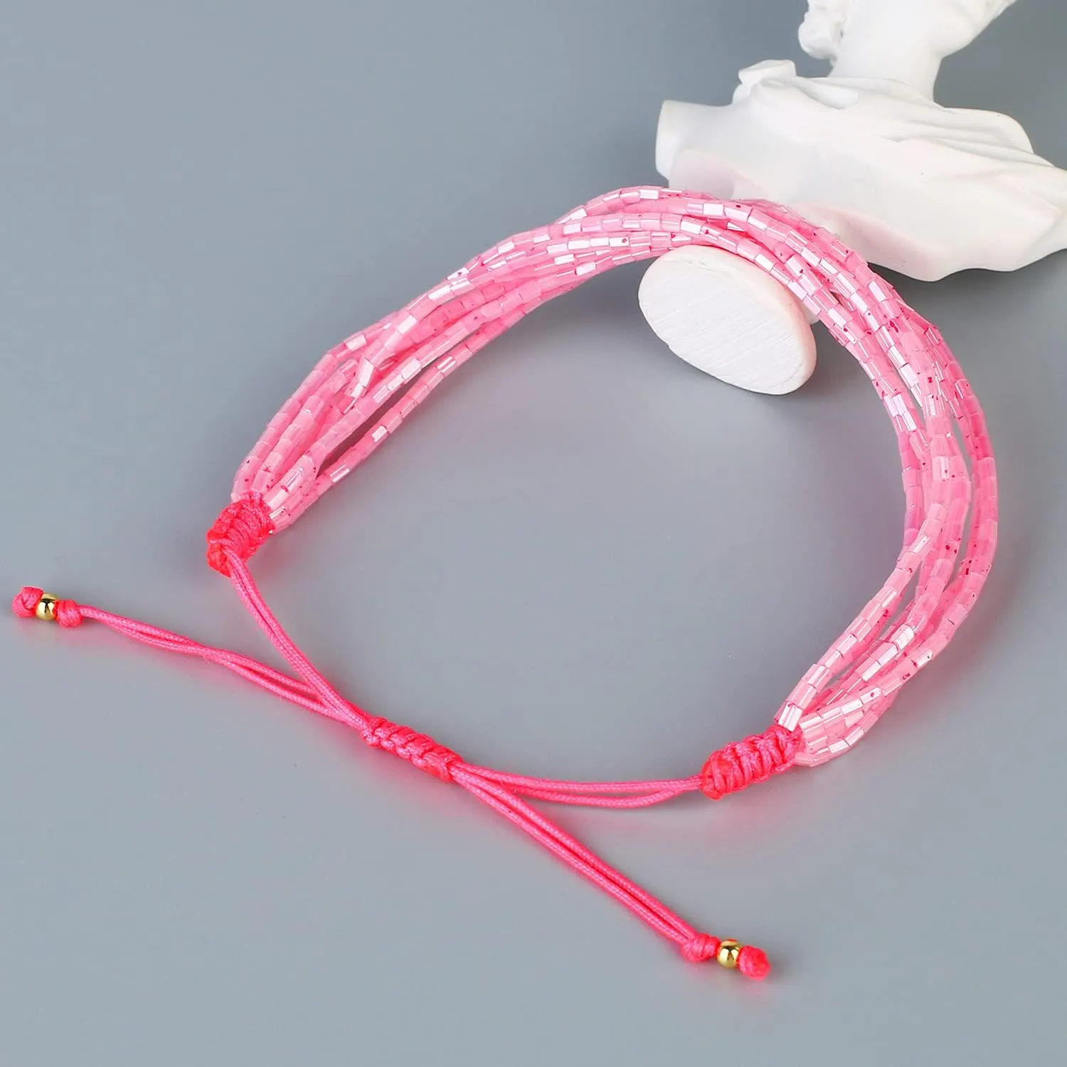 KELITCH Women Friendship Bracelets Adjustable Strands Bracelets Stackable Miyuki Beaded Bracelets