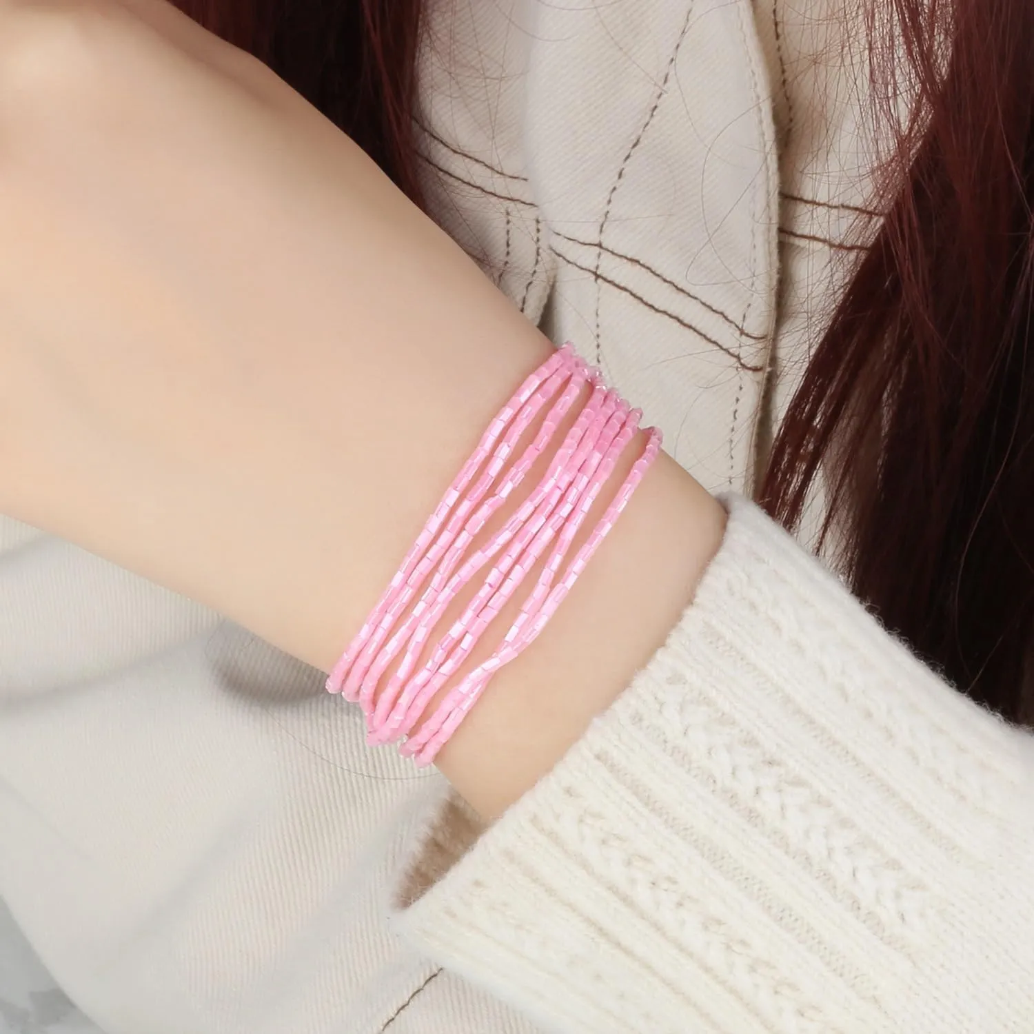 KELITCH Women Friendship Bracelets Adjustable Strands Bracelets Stackable Miyuki Beaded Bracelets