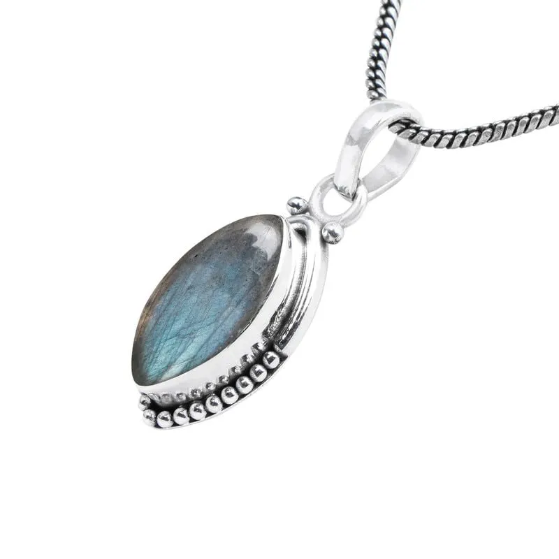 Labradorite Stone Pendant Silver Pendant For Women Girls Gift, Natural Gemstone Pendant Necklace, Handmade Pendant, Solitaire Pendant Christmas Gift