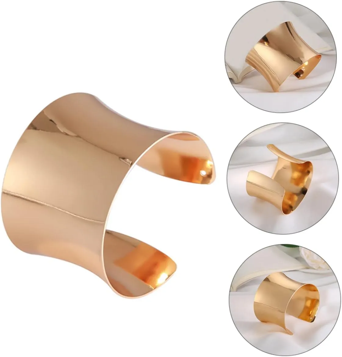 NOLITOY Bracelet Bangles Cuff Hand Punk Chunky Women Armlet Open Style Wide Adjustable Wrist Jewelry Metals