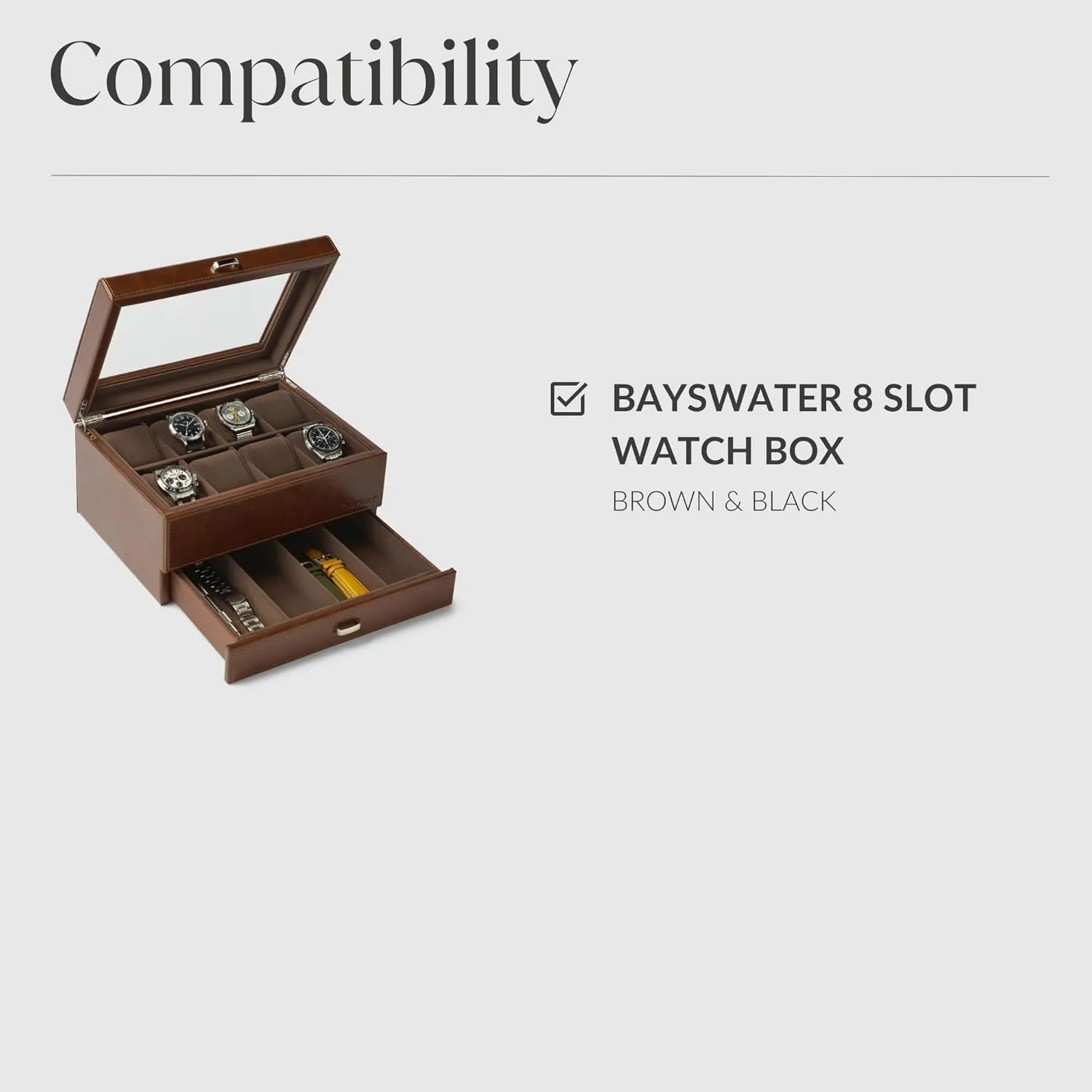TAWBURY Bayswater Watch Box Pillows - Extra-Small | 16.5cm/6.5" Circumference | 55mm/2.2" Width | Compatible with Bayswater 3 & 8 Slot Watch Boxes | Pack of 8 Pillows