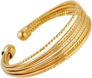 Unique Zircon Bangle Cuff Gold Plated Bracelet Perfect Present for Her