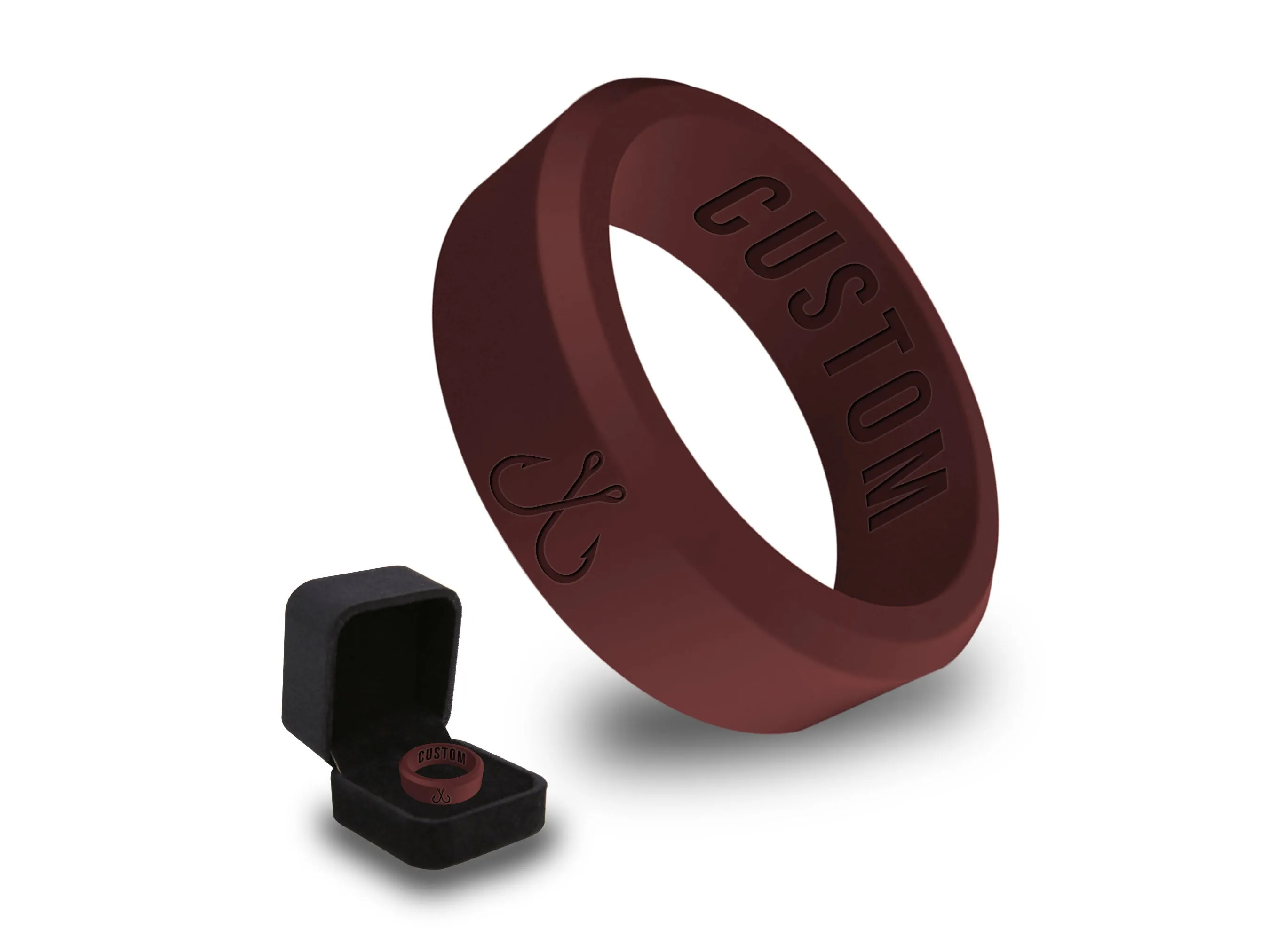 WildFire Fish Hook Silicone Ring   Ring Box